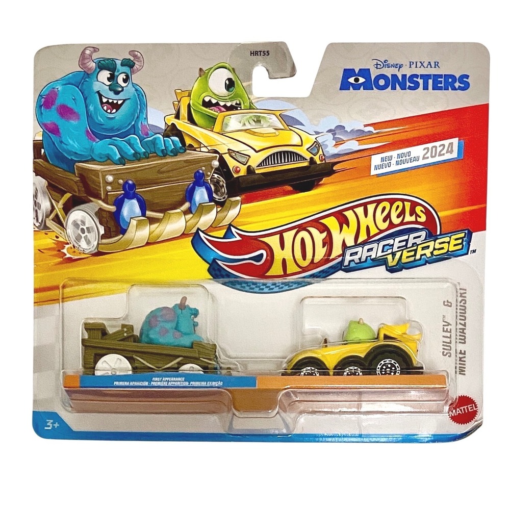 SULLEY & MIKE WAZOWSKI Monsters Disney Hot Wheels‎ Racer Verse Character Cars